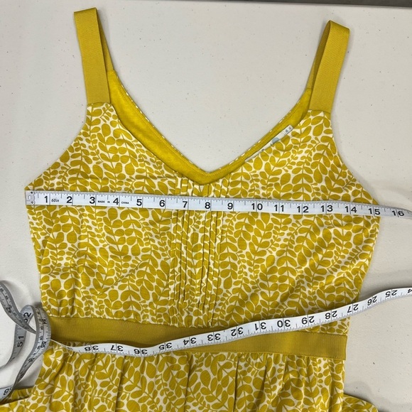 Boden Yellow Print Cotton Slip On Sleeveless Sundress Size 4L - Picture 3 of 8
